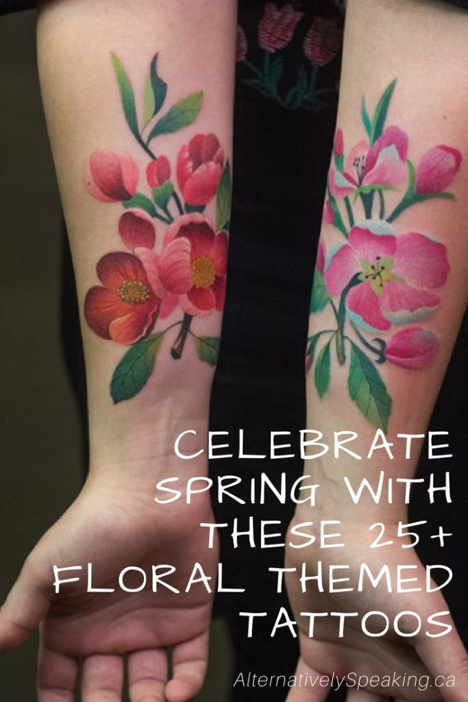 tattoo, tattoos, floral tattoos, spring