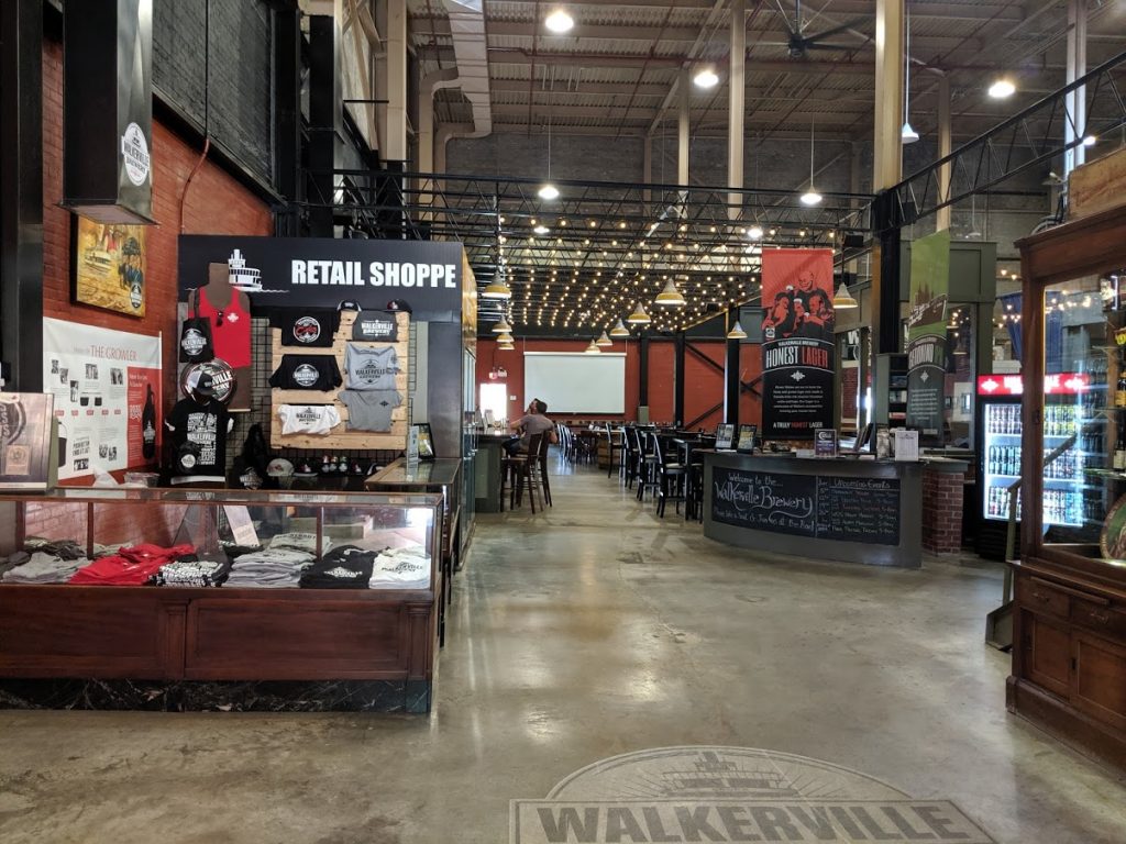 lobby area of the Walkerville Brewery in Windsor, Ontario